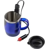 Allride Gobelet thermique 24 V - Cafetière avec élément chauffant - Bouilloire 350 ml - Bleu