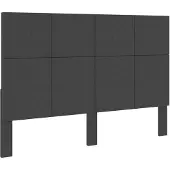 vidaXL Tête de lit Gris foncé Tissu 140x200 cm