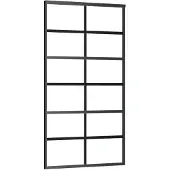 vidaXL Porte coulissante verre ESG et aluminium 102x205 cm noir