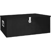 vidaXL Boîte de rangement 100x55x37 cm Aluminium Schwarz