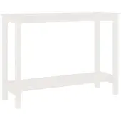vidaXL Table console Blanc 110x40x80 cm Bois massif de pin