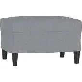 vidaXL Repose-pied Gris clair 60x50x41 cm Tissu