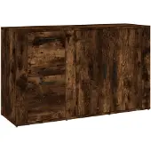 vidaXL Sideboard chêne fumé 100x33x59,5 cm bois composite