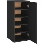 vidaXL Armoire à chaussures Noir 32x35x70 cm Bois d’ingénierie