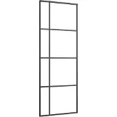 vidaXL Porte coulissante verre ESG et aluminium 76x205 cm noir
