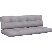 vidaXL Coussins de palette lot de 2 gris tissu