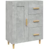 vidaXL Sideboard gris béton 69,5x34x90 cm Bois composite