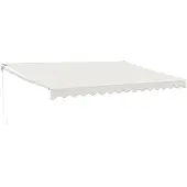 vidaXL Auvent rétractable Crème 4,5x3 m Tissu et aluminium