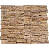 vidaXL Panneaux de revêtement mural 3D 10 pcs 1,01 m² Bois de teck