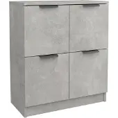 vidaXL Sideboard gris béton 60x30x70 cm Bois composite