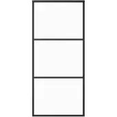 vidaXL Porte coulissante verre ESG et aluminium 90x205 cm noir