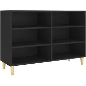 vidaXL Buffet noir 103,5x35x70 cm bois d'ingénierie