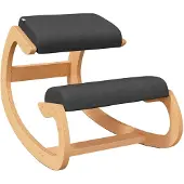 vidaXL Chaise assis-genoux noir 55x84x55 cm contreplaqué de bouleau