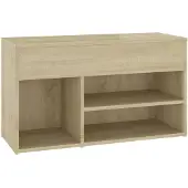 vidaXL Banc à chaussures Chêne sonoma 80x30x45 cm Bois d'ingénierie