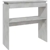 vidaXL Table console Gris béton 80x30x80 cm Aggloméré
