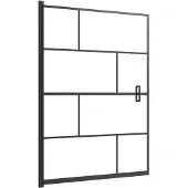 vidaXL Cabine de douche ESG 100x140 cm noir