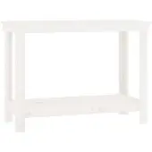 vidaXL Établi blanc 110x50x80 cm pin massif