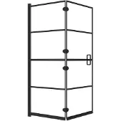 vidaXL Cabine de douche pliante ESG 120x140 cm noir