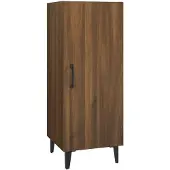 vidaXL Sideboard brun imitation chêne 34,5x34x90 cm Matériau dérivé du bois
