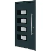 vidaXL Porte d'entrée anthracite 110x210 cm Aluminium et PVC