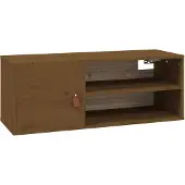 vidaXL Armoire murale Marron miel 80x30x30 cm Bois de pin massif