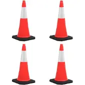 vidaXL Cônes de signalisation réfléchissants à base lourde 4 pcs 75 cm