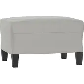 vidaXL Repose-pied Gris clair 60x50x41 cm Tissu microfibre