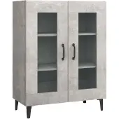 vidaXL Sideboard gris béton 69,5x34x90 cm Bois composite