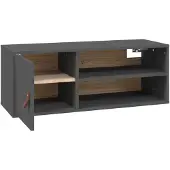 vidaXL Armoire murale Gris 80x30x30 cm Bois de pin massif