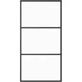 vidaXL Porte coulissante verre ESG et aluminium 102x205 cm noir