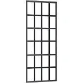 vidaXL Porte coulissante verre ESG et aluminium 76x205 cm noir