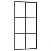 vidaXL Porte coulissante verre ESG et aluminium 102x205 cm noir