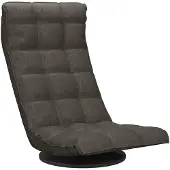 vidaXL Chaise de sol Pivotante Tissu gris foncé