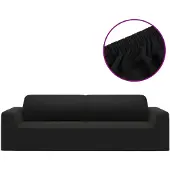 vidaXL Housse extensible de canapé 2 places Crème Jersey de polyester