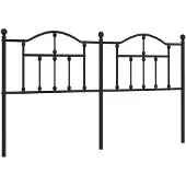 vidaXL Tête de lit de rechange en métal noir 180 cm