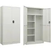 vidaXL Armoire à casiers Gris clair 90x40x180 cm Acier