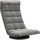 vidaXL Chaise de sol pivotante Gris foncé Velours