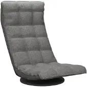 vidaXL Chaise de sol Pivotante Tissu gris clair