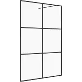 vidaXL Cabine de douche à l'italienne 140x195 cm ESG verre transparent et noir