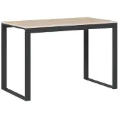 vidaXL Table d'ordinateur noir et aspect chêne 110x60x73cm bois composite