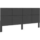 vidaXL Tête de lit Gris foncé Tissu 200x200 cm