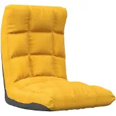 vidaXL Chaise de sol Pliable Tissu jaune moutarde