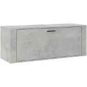 vidaXL Armoire à chaussures murale Gris béton 100x35x38 cm