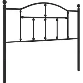 vidaXL Tête de lit de rechange en métal noir 107 cm