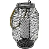 Lumisky Lanterne Solaire R?Tro Grid Argent M?Tal H27cm