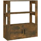vidaXL Sideboard chêne fumé 80x30x90 cm bois composite
