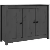 vidaXL Sideboard Gris 100x35x74 cm Pin massif