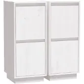 vidaXL Sideboards 2 pcs. Blanc 31,5x34x75 cm Pin massif
