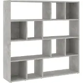 vidaXL Bibliothèque/Séparateur de pièce Gris béton 105x24x102 cm