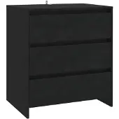 vidaXL Sideboard Noir 70x41x75 cm Bois composite